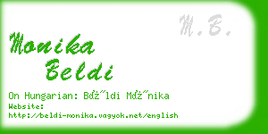 monika beldi business card